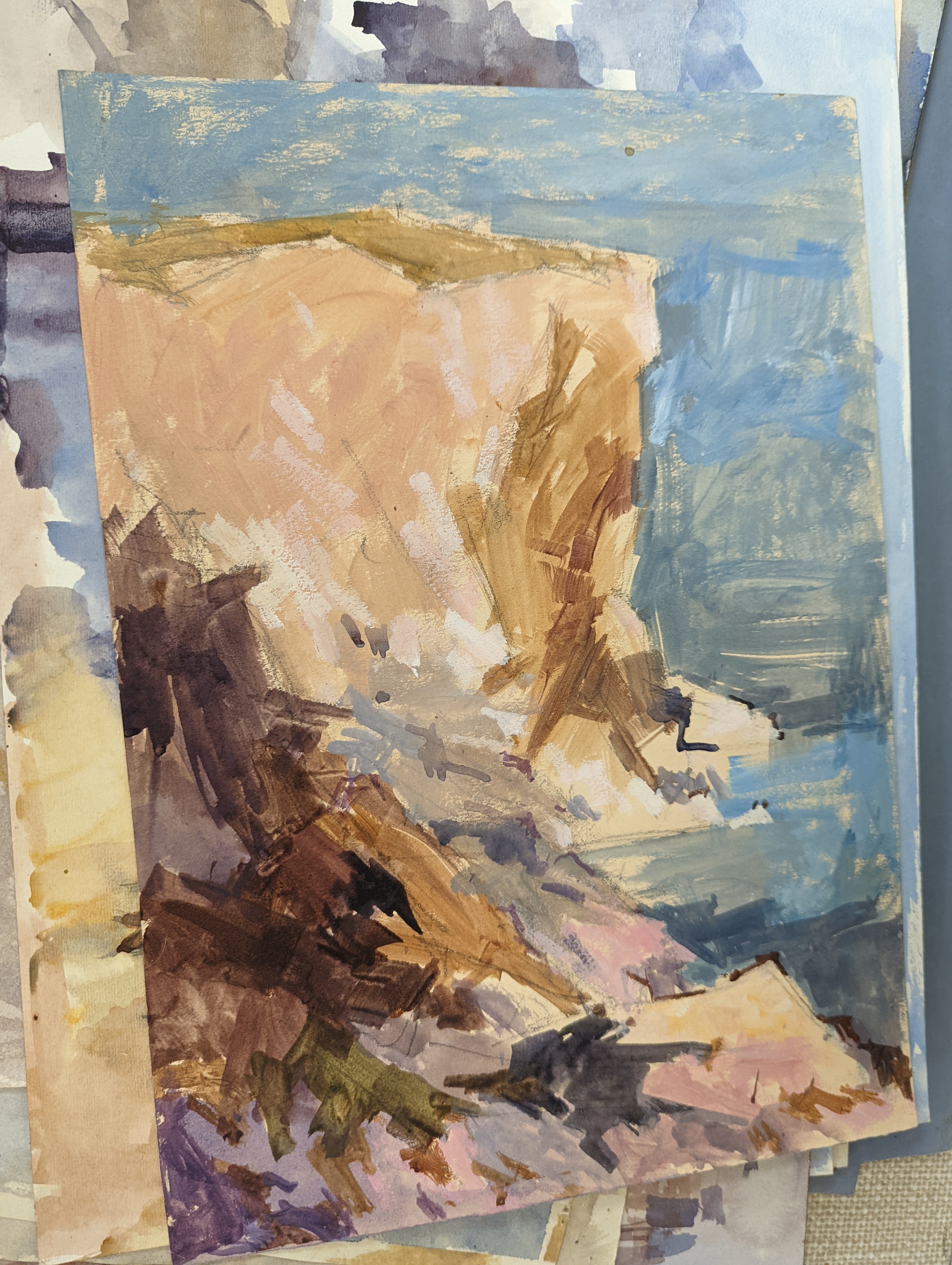 Michael Cadman (1920-2010), a group of assorted watercolours, mostly topographical scenes c.1995 to 2003, largest 46 x 61cm, one framed, the others unframed